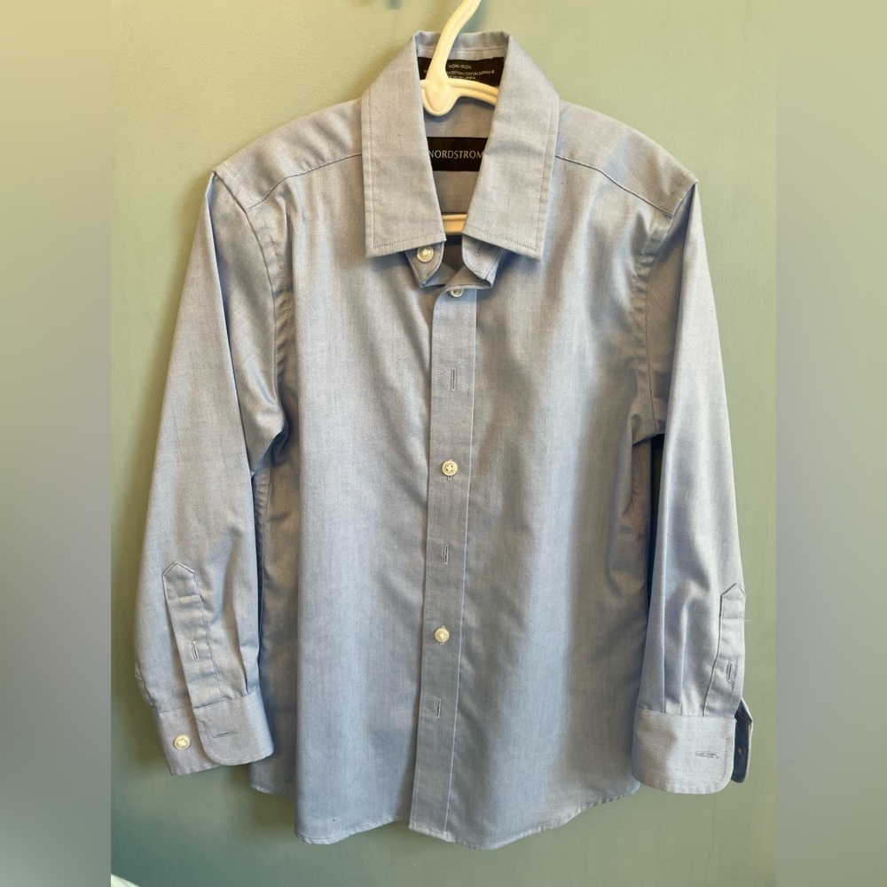 Nordstrom Boys Button Down Light Blue Shirt , Size 5